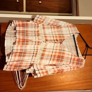 Maurices, Large, Pink Plaid Shirt